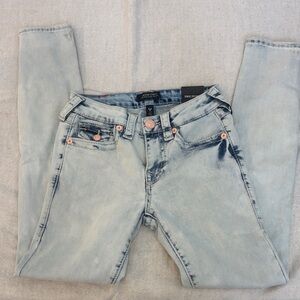True Religion Women's Faded Blue Skinny Jeans